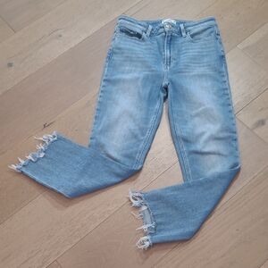 PAIGE Cindy Jeans Women's sz 28 Mid Rise Straight Leg Crop Denim Jeans